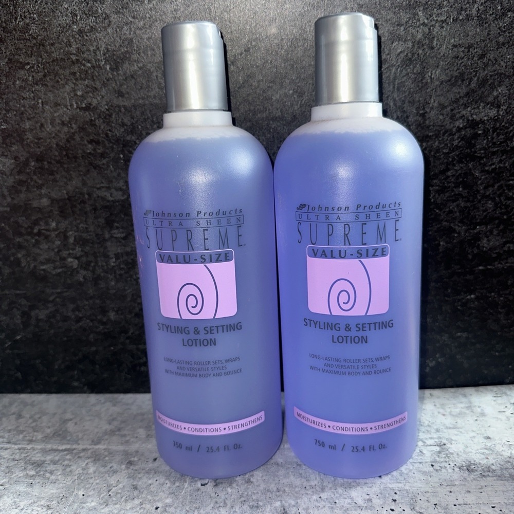 2 Lot Ultra Sheen Supreme styling & setting lotion 25.4 fl oz. New